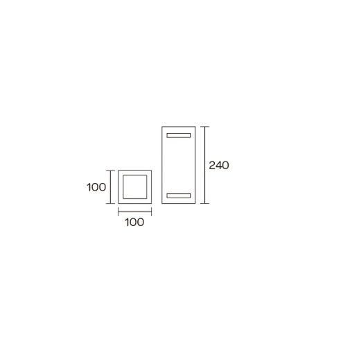 Medidas aplique bidireccional - artefactos de iluminación