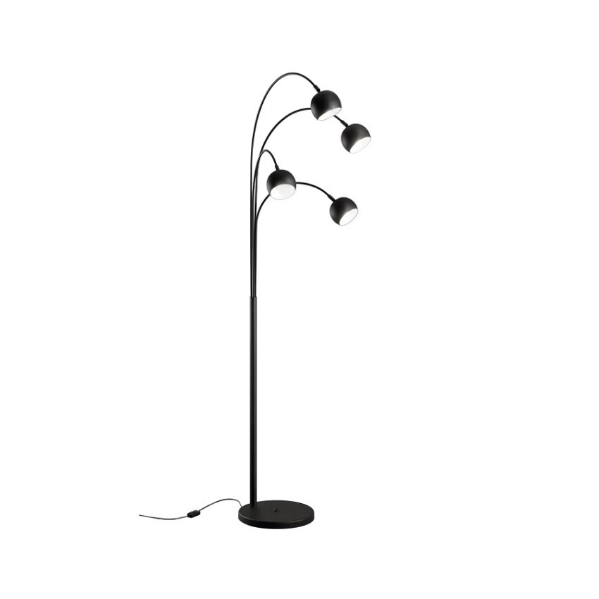Lampara de pie Miro 4 luces metalica