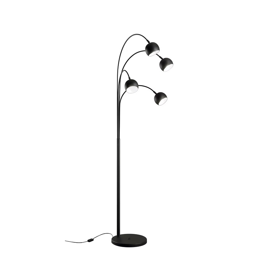 Lampara de pie Miro 4 luces metalica