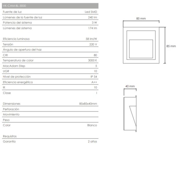 Empotrable exterior Cam - Imagen 4