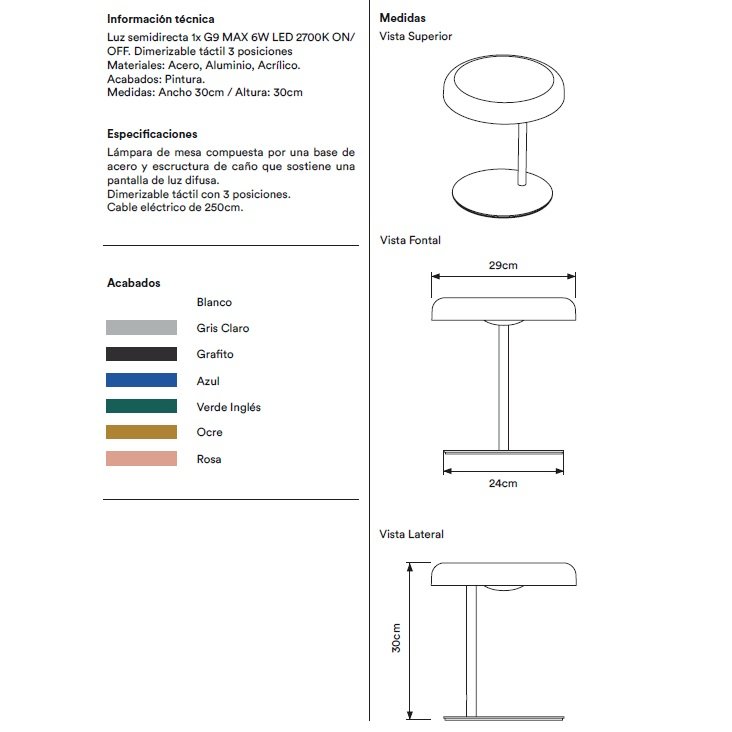 Lampara de mesa Gota Mini - Imagen 9